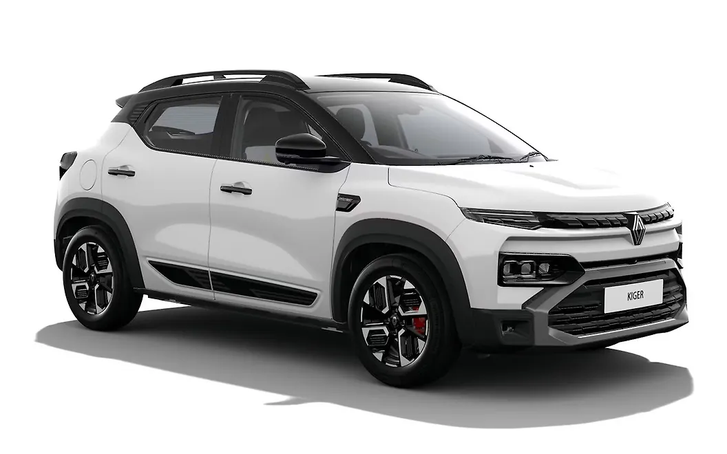 Renault Kiger - Ice cool white with Black Roof