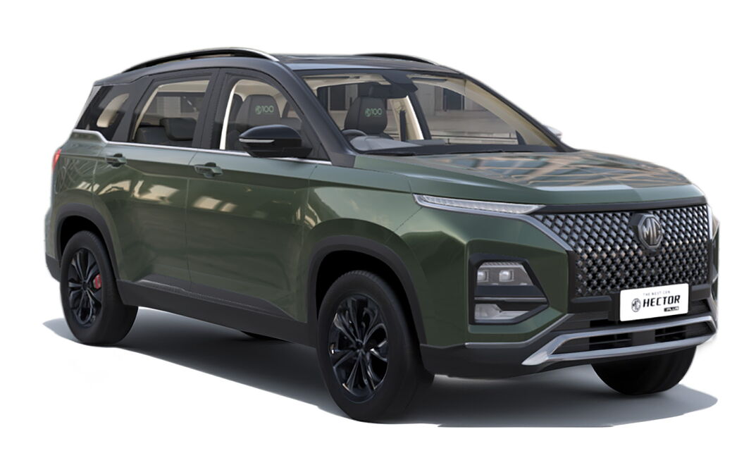 MG Hector Plus - Green with Black roof