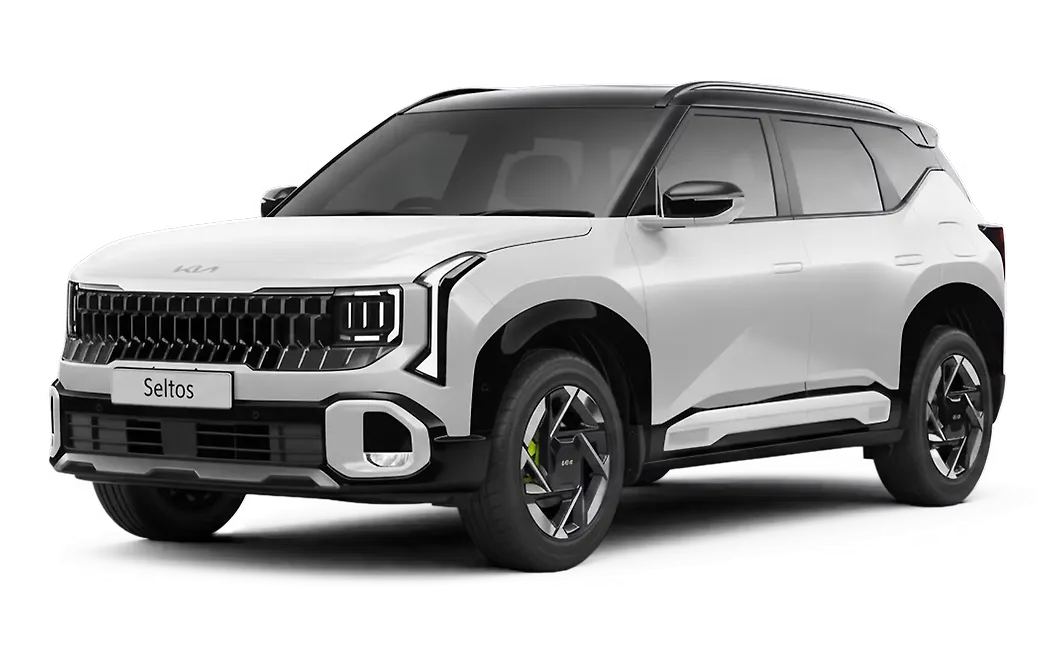 Kia Seltos - Glacier White with Aurora Black roof