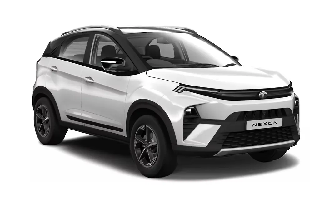 Tata Nexon - Pristine White with Black Roof