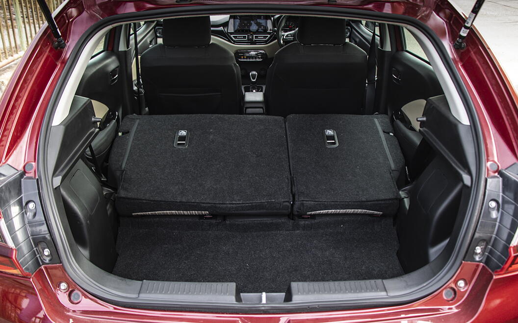 Toyota Glanza Bootspace with Folded Seats