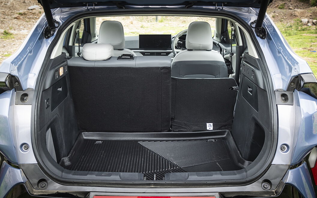 Tata Curvv EV Bootspace with Split Seat Folded