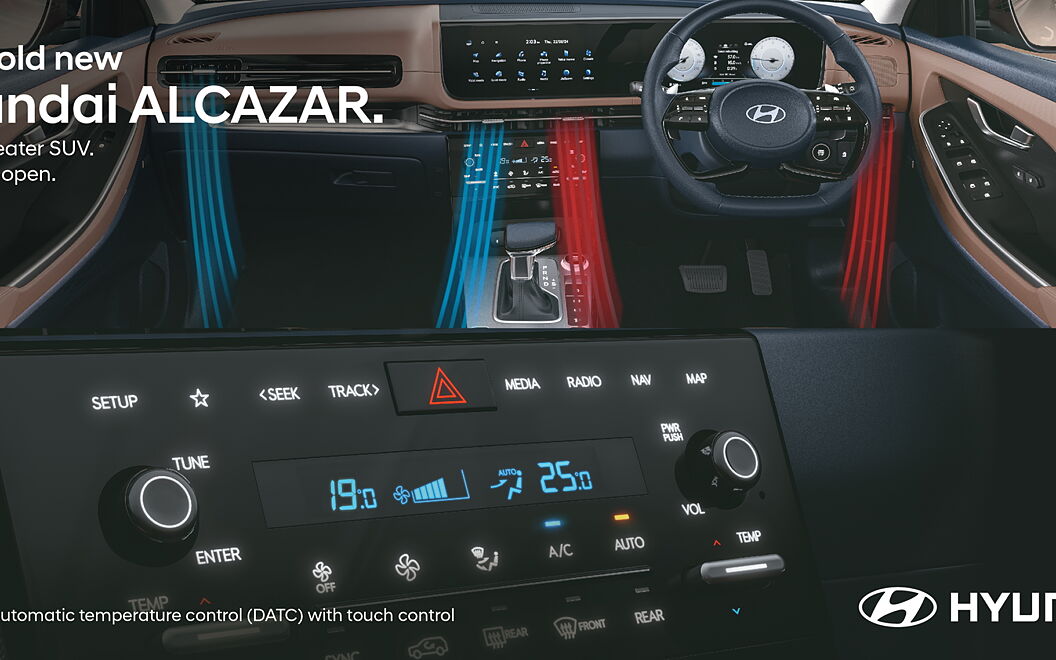 Hyundai Alcazar facelift AC Controls