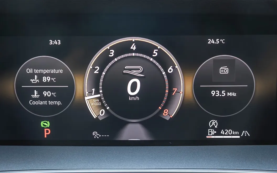 Tayron R-Line Dashbaord Display