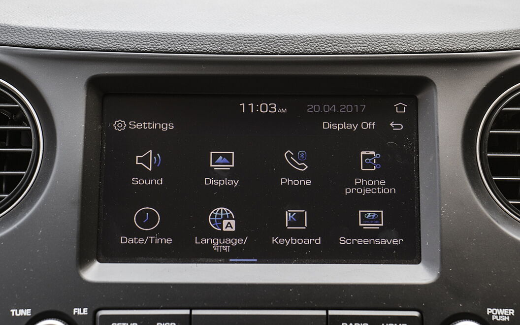 Hyundai Xcent Infotainment Display