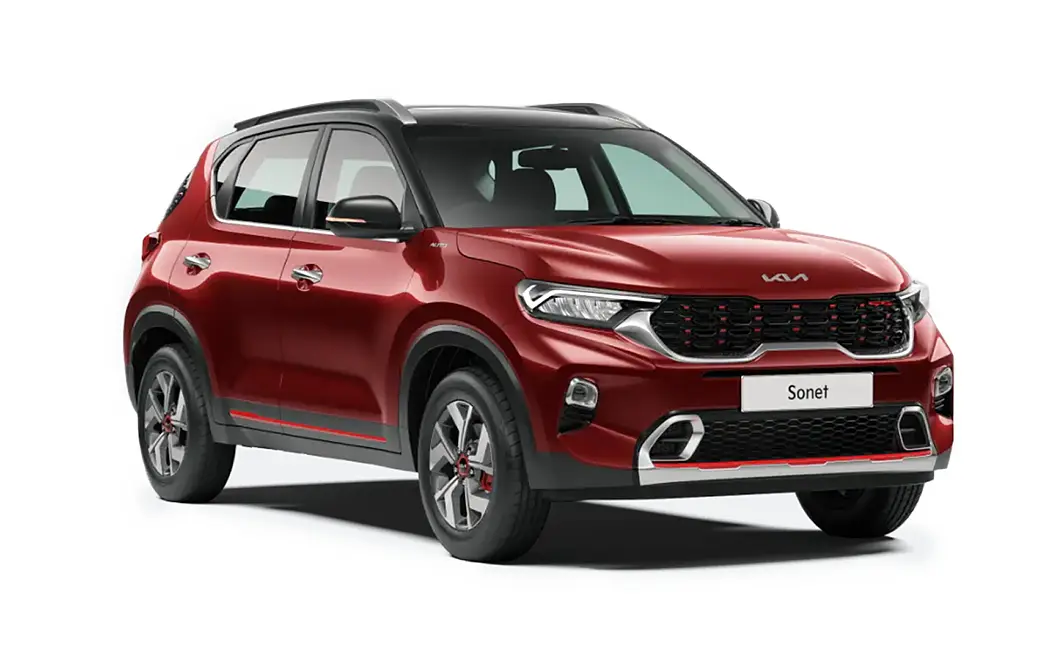 Kia Sonet - Intense Red/ Aurora Black Pearl