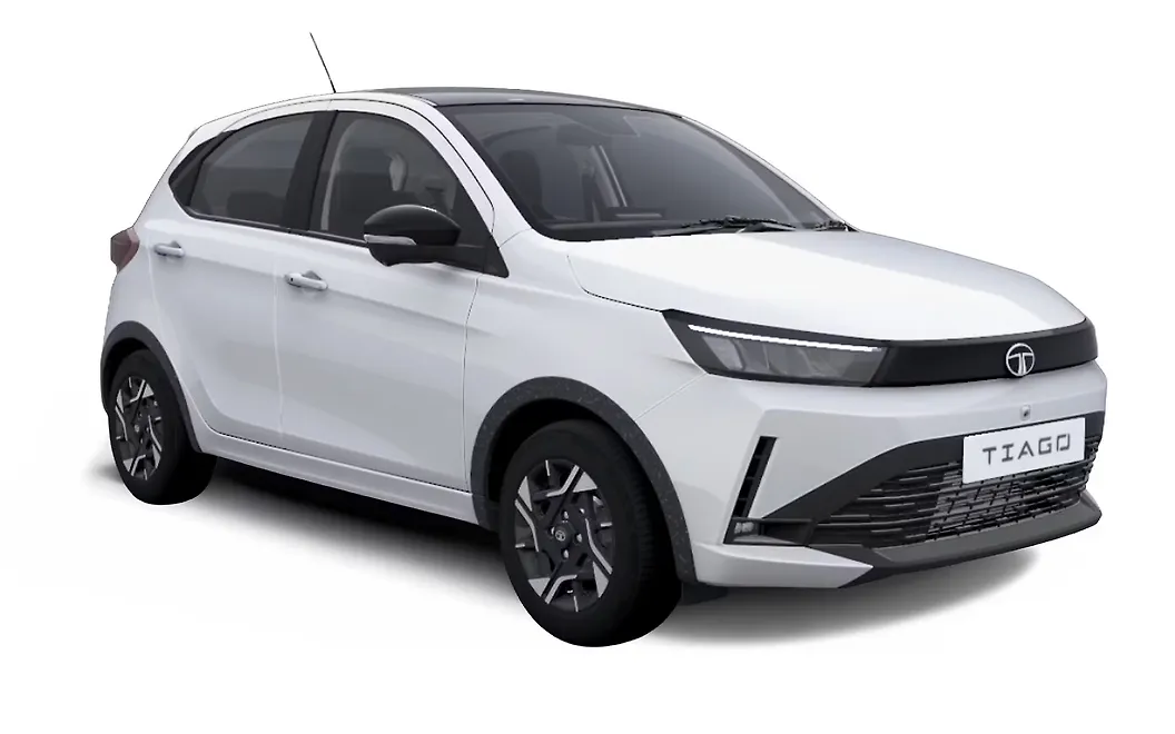 Tata Tiago - Pristine White With Black roof