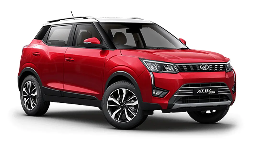 Mahindra XUV300 - Red Rage, Pearl White