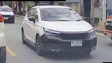 India-bound Honda City facelift test mule spotted 