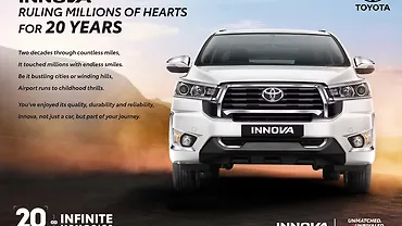 Toyota Innova Completes 20 Years in India with Over 12 Lakh Units Sold