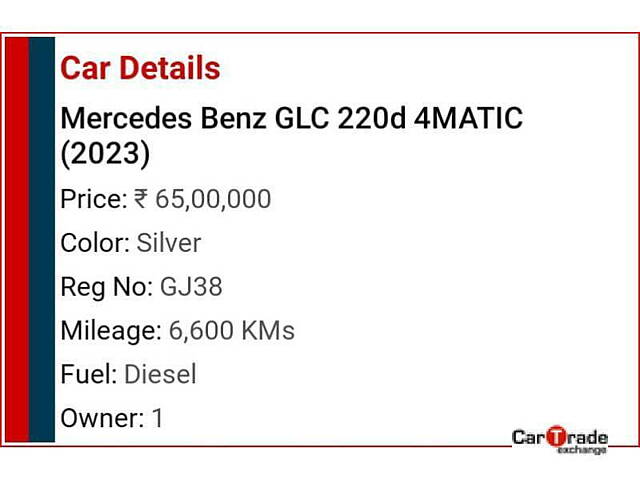 Used Mercedes-Benz GLC [2023-2024] 220d 4MATIC in Ahmedabad