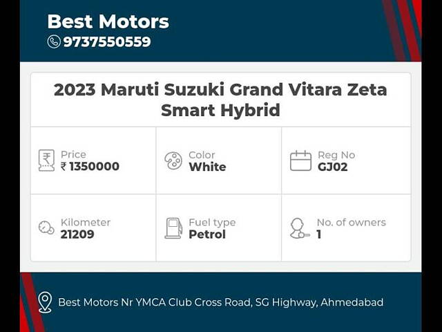 Used Maruti Suzuki Grand Vitara Zeta Smart Hybrid [2022-2023] in Ahmedabad