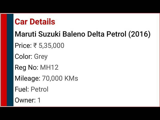 Used Maruti Suzuki Baleno [2015-2019] Delta 1.2 in Pune