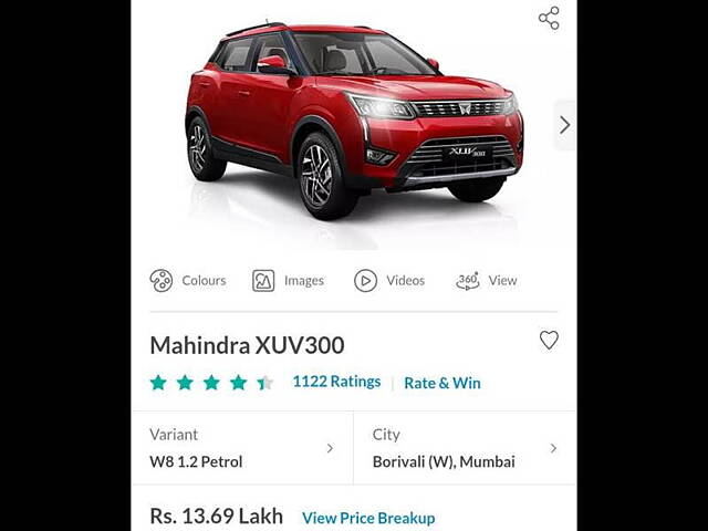 Used Mahindra XUV300 [2019-2024] W8 1.2 Petrol [2019] in Mumbai