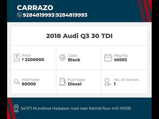 Used Audi Q3 [2017-2020] 30 TDI Premium FWD in Pune