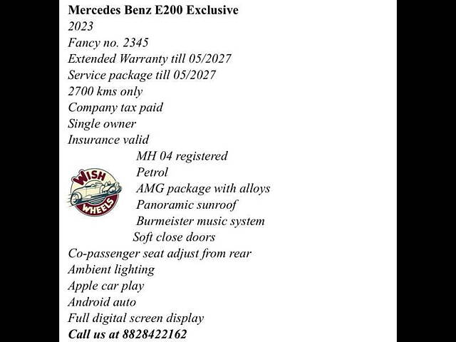 Used Mercedes-Benz E-Class [2017-2021] E 200 Exclusive [2019-2019] in Mumbai