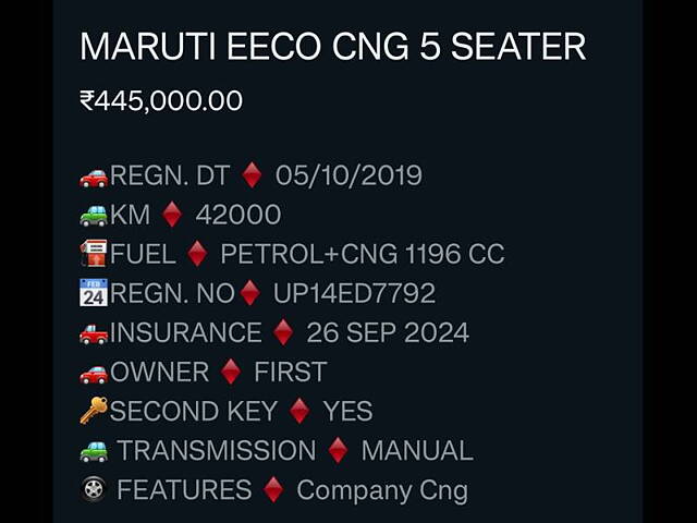 Used Maruti Suzuki Eeco [2010-2022] 5 STR WITH HTR CNG [2018-2019] in Ghaziabad