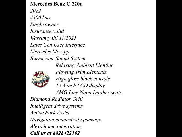 Used Mercedes-Benz C-Class [2022-2024] C 220d [2022-2023] in Mumbai
