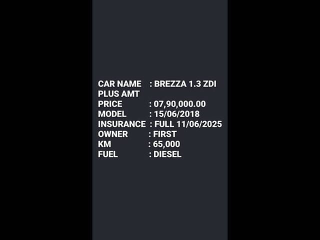 Used Maruti Suzuki Vitara Brezza [2016-2020] ZDi Plus AGS in Vadodara