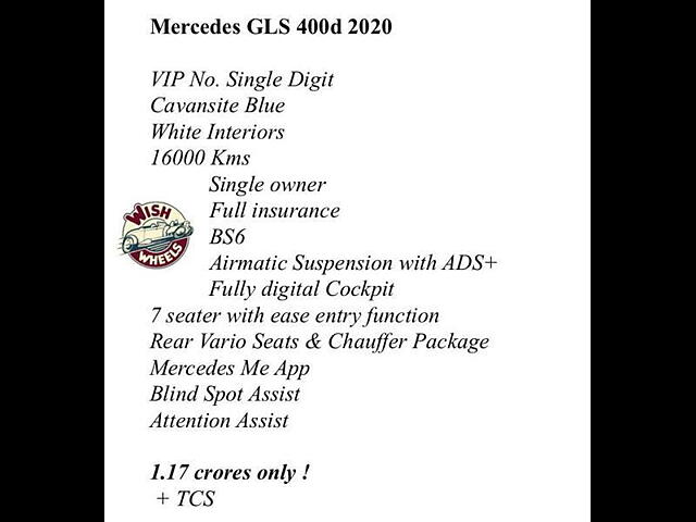 Used 2020 Mercedes-Benz GLS in Mumbai