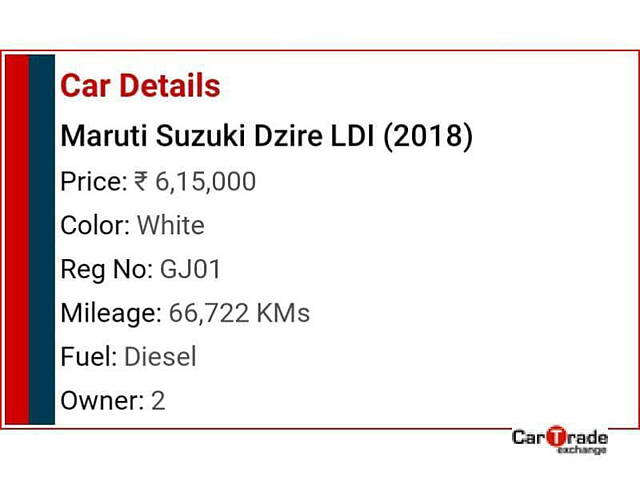 Used Maruti Suzuki Dzire [2017-2020] LDi in Ahmedabad