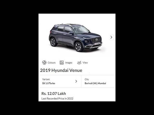 Used Hyundai Venue [2019-2022] SX 1.0 Turbo in Mumbai