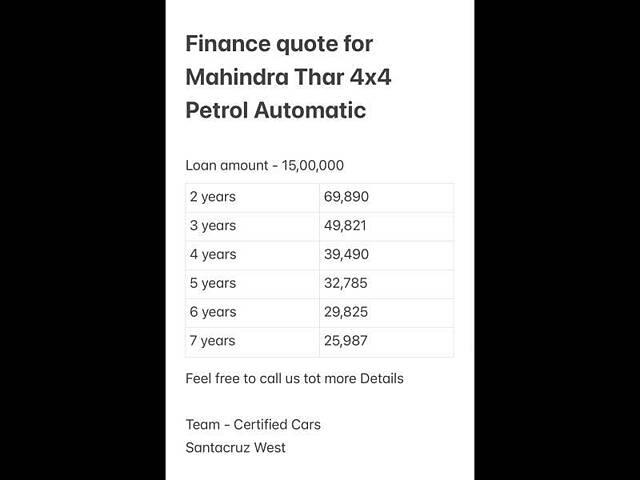 Used 2023 Mahindra Thar in Mumbai
