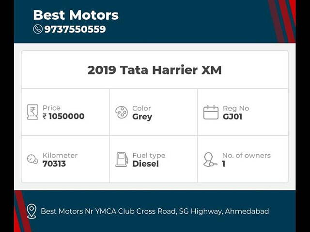 Used Tata Harrier [2019-2023] XM [2019-2020] in Ahmedabad