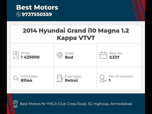 Used Hyundai Grand i10 [2013-2017] Magna 1.2 Kappa VTVT [2013-2016] in Ahmedabad