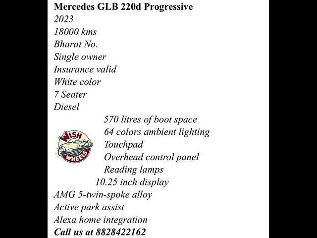 Used Mercedes-Benz GLB 220d Progressive Line [2022-2023] in Mumbai
