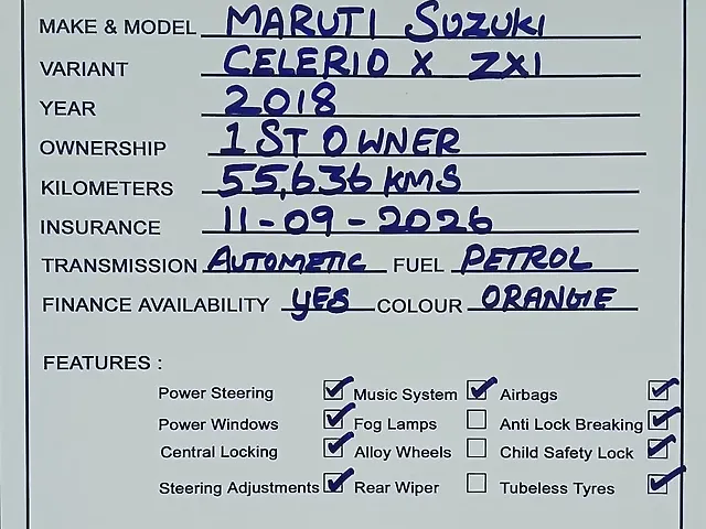 Used Maruti Suzuki Celerio X Zxi AMT [2017-2019] in Chennai