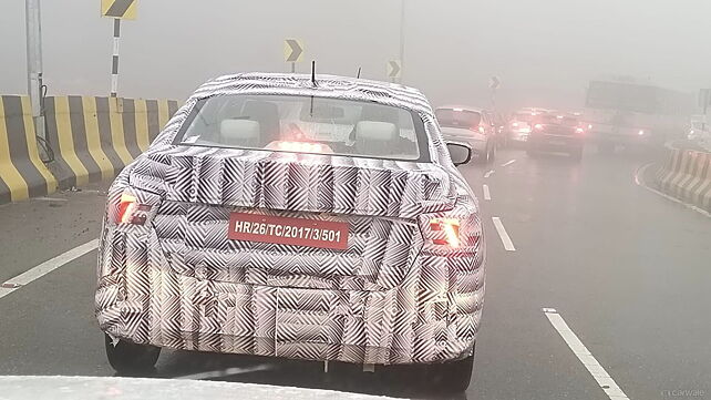 Next-generation Maruti Dzire spied testing in India for the first time 