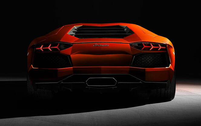 Lamborghini Aventador Rear View