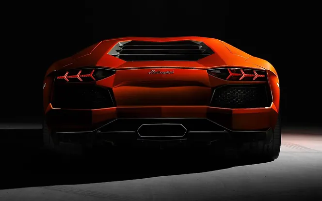 Lamborghini Aventador Rear View Lamborghini Aventador Rear View