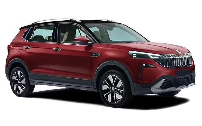 Skoda Kushaq Cherry Red with Black Roof