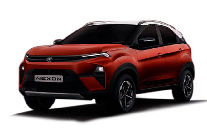 Tata Nexon - Flame Red with White Roof
