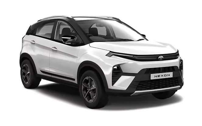 Tata Nexon - Pristine White with Black Roof