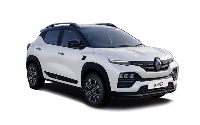 Renault Kiger - Ice cool white with Black Roof