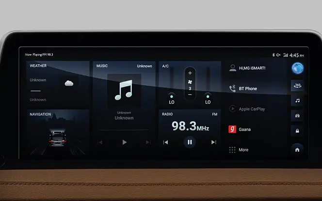 MG Gloster Infotainment Display