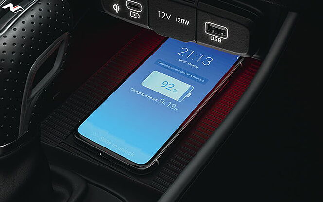 Car Armrest Storage Box Slide Cover Wireless Charging For Suzuki