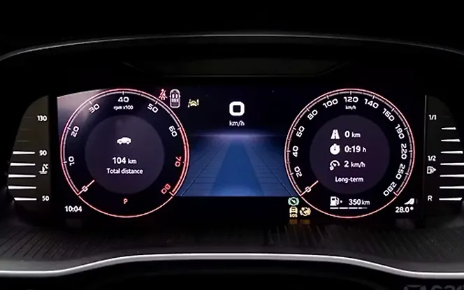 Skoda Octavia Facelift Dashbaord Display