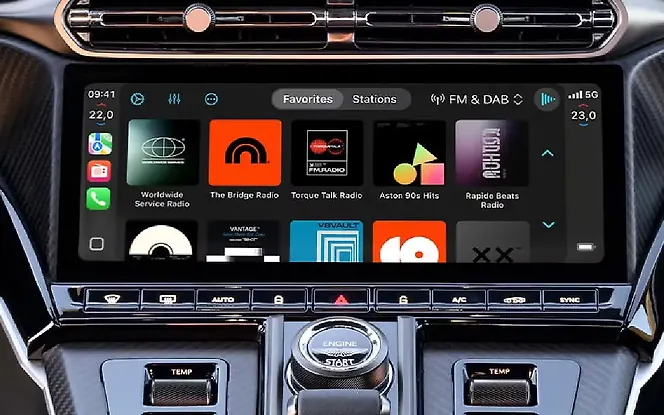 Aston Martin Vantage Infotainment Display