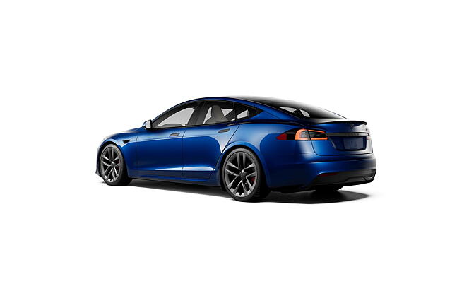 Tesla Model S Rear Left View