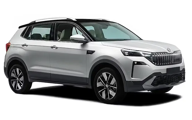 Skoda Kushaq Brilliant Silver with Black Roof