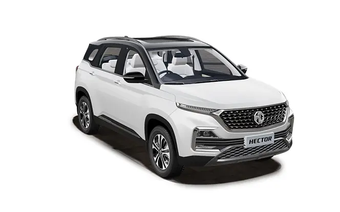 MG Hector [2021-2023] - Candy White with Starry Black