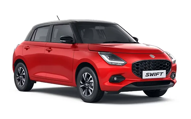 Maruti Suzuki Swift - Sizzling Red with Bluish Black Roof